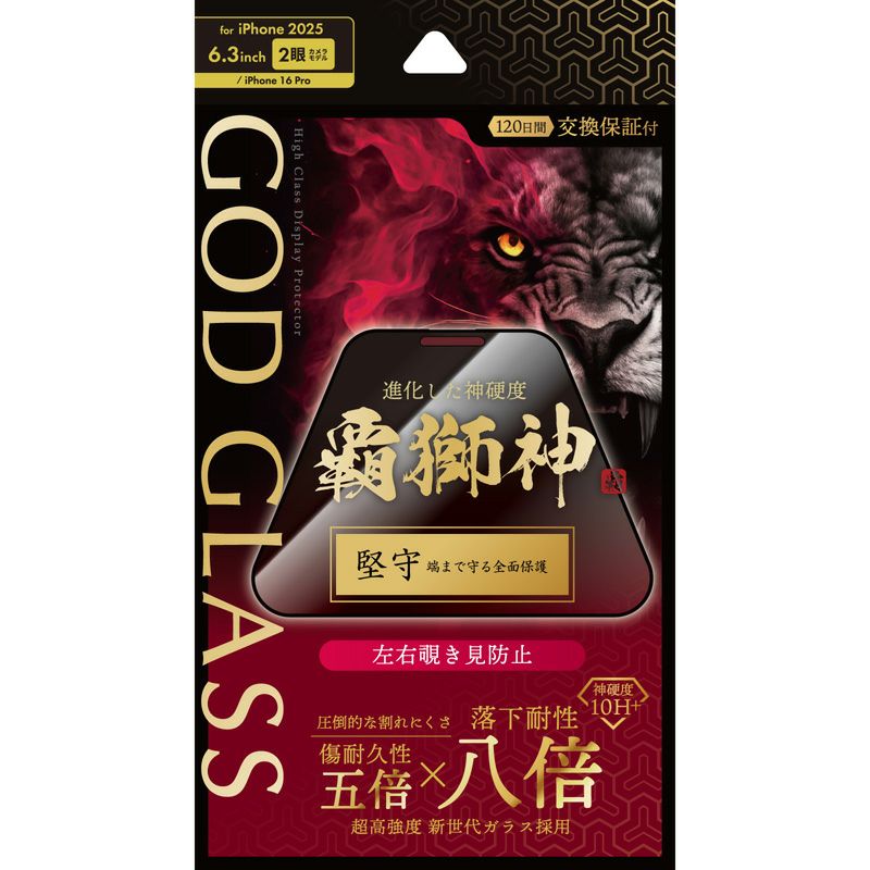 iPhone 17 / 16 Pro】ガラスフィルム 「GOD GLASS 覇獅神」堅守 覗き見